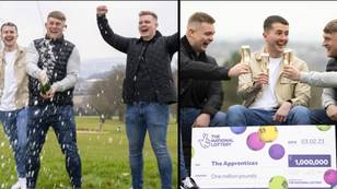 Three mates shocked to win £1 million after setting up syndicate in college