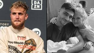 Jake Paul slammed for brutal comment on Tommy Fury’s baby birth announcement