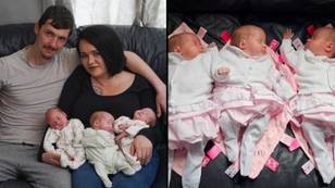 Parents are shocked after welcoming one in 200 million identical triplets