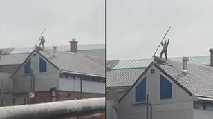 Prisoner spotted on roof of UK's Strangeways prison after escape