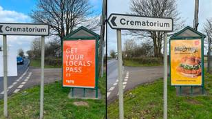 'Tasteless’ McDonald's advert next to crematorium replaced but locals say it’s ‘just as bad’