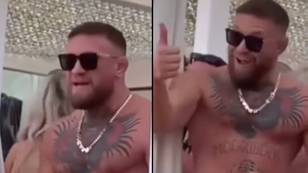 Conor McGregor Reacts Angrily To Someone Interrupting His Ibiza Party At Ocean Beach