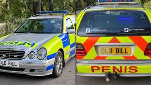 'Police car' with penis written on it goes on sale