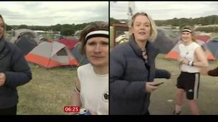 Bloke on sesh at Download Festival gatecrashes BBC interview at 6:25am with wild outburst