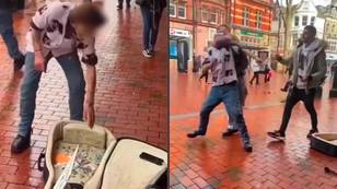 Busker catches and takes down man who attempted to steal money