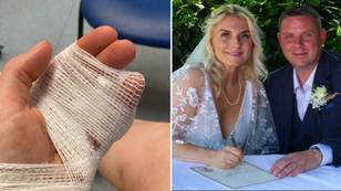 Woman can finally wear ring again after wedding finger is ripped off just weeks before the big day