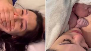 Jessie J bursts into tears holding her baby for the first time