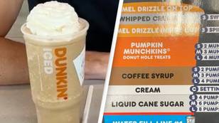 Man shares unbelievable amount of sugar that's in Dunkin Donuts' new frozen coffee drink