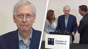 Mitch McConnell freezes again while talking to reporters during press conference