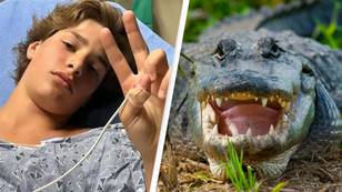 Boy, 13, recalls horrifying alligator attack which grabbed onto his leg and tried to pull him into a lake