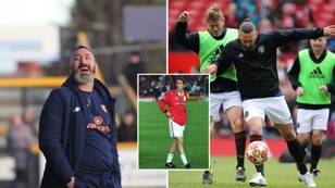 Manchester United treble winner managing in non-league is now hardly recognisable