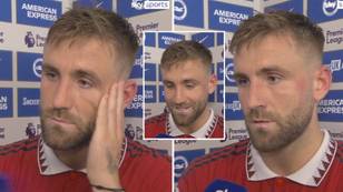Everyone's making the same joke about Luke Shaw's post-match interview after last-gasp Brighton loss