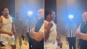 What Anthony Joshua said to John Fury after bumping into each other in Saudi Arabia