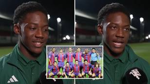 Kobbie Mainoo called out by fans after naming Barcelona legend as his 'biggest idol' growing up