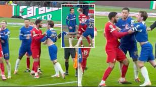 New footage of Joe Gomez grabbing Ben Chilwell after Conor Bradley incident shows exactly what happened