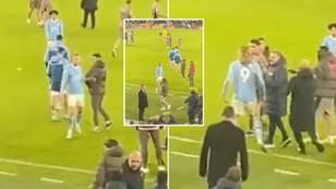Footage shows what happened as Erling Haaland stormed off the pitch after Man City vs Spurs