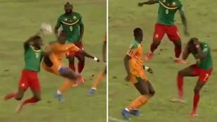 Eric Bailly's Flying Head Kick Gives Away A Penalty For Ivory Coast