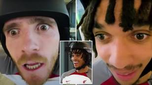 Trent Alexander-Arnold and Andy Robertson leave each other in hysterics with impressions of Liverpool stars