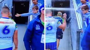 Young fan's savage move to sin-binned Jack Wighton caught on camera