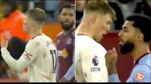 Lip reader reveals what furious Aston Villa fan shouted at Rasmus Hojlund after Man Utd star's wind-up gesture