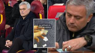 Journalist finds 'secret agent' Jose Mourinho's 'cheat sheet' after Roma's win over Real Sociedad