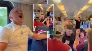 West Ham United fans serenade train carriage with Lucas Paqueta chant