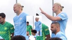 Erling Haaland has 'never sounded as British' as he did during Man City photoshoot as new clip emerges