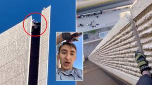 Anti-abortion protestor leaves Super Bowl fans shocked after scaling skyscraper without ropes