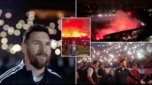 The reception for Lionel Messi on his return to Rosario is out of this world, he was moved