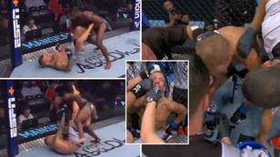 TJ Dillashaw pops shoulder in round one of UFC bantamweight title fight, somehow carries on
