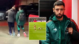 Footage of Bruno Fernandes leaving the stadium will worry Man Utd fans ahead of Man City clash