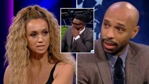 Kate Abdo apologises to Thierry Henry after awkwardly interrupting his touching Valentine's Day story