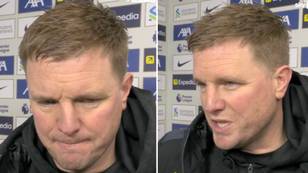 Eddie Howe is being slammed for his 'embarrassing' interview after Newcastle's defeat to Liverpool