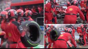 F1 fans speechless after seeing Ferrari pit lane chaos at Dutch Grand Prix