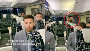 Video of Leonardo Bonucci shouting at fan who was invited onto Italy team bus goes viral