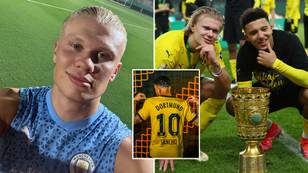 Erling Haaland aims another dig at Man Utd with latest Jadon Sancho social media post
