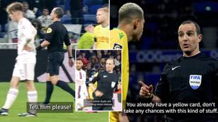 Ligue 1 referee was mic'd up for Lyon vs Nantes game and it's a fascinating watch