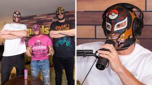 Rey Mysterio gifted Logan Paul a custom Charizard-themed Luchador mask