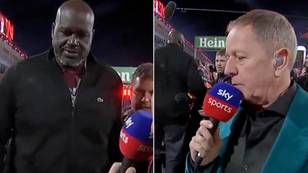 Martin Brundle's perfect response to awkward Shaquille O'Neal grid walk interview at Las Vegas GP