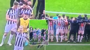 Newcastle fans have figured out who was responsible for the team photo on the Sunderland pitch