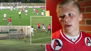 New footage of a 14-year-old Erling Haaland ripping defences apart emerges