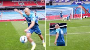 Erling Haaland struck a shot so sweetly in training it made everyone gasp when it hit the net