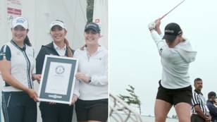 Golf team sink six par three holes in three minutes, they set a Guinness World Record