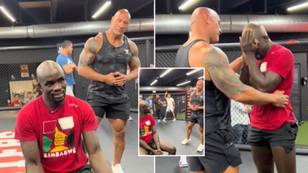The Rock surprises UFC fighter Themba Gorimbo after first win, his reaction is so wholesome
