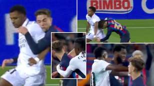 Gavi manhandled Rodrygo and clashes with Vinicius Jr, the angriest teenager in football