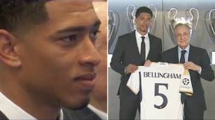 Jude Bellingham is Real Madrid's new No.5 and was visibly emotional during his unveiling
