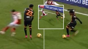 Hull City's Jaden Philogene has been cruelly denied 'goal of the century' after outrageous Rabona effort
