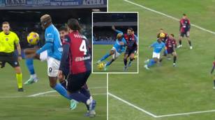 Victor Osimhen provides spectacular assist for Napoli vs Cagliari, it's right out of FIFA Street
