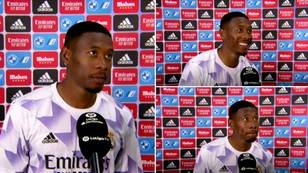 David Alaba’s hilarious response after being asked how he managed to pick out Vinicius Junior during Real Madrid win