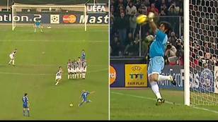 Gianluigi Buffon saved one of Roberto Carlos' most powerful free-kicks ever with one hand